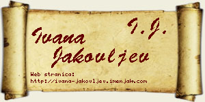 Ivana Jakovljev vizit kartica